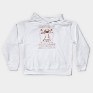 Vitruvian pug Kids Hoodie